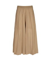 Elastic waist wide leg pants