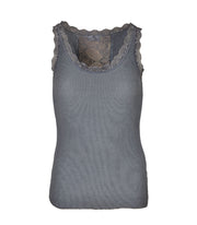 Lace back ribbed cami