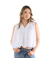 Sleeveless bubble top