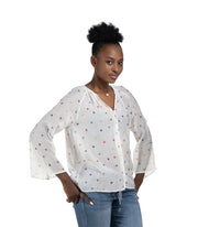 Multi heart print blouse