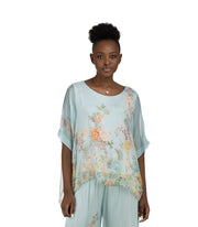 Wildflower print double layered silky top
