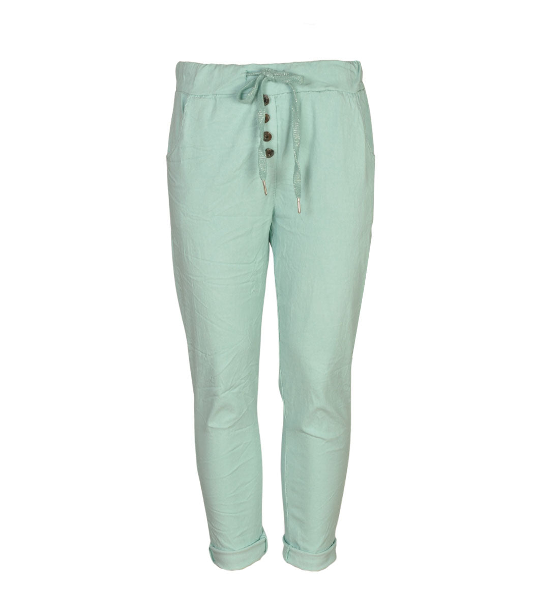 4 Button detail basic pants