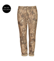 Animal snake print reversible pants