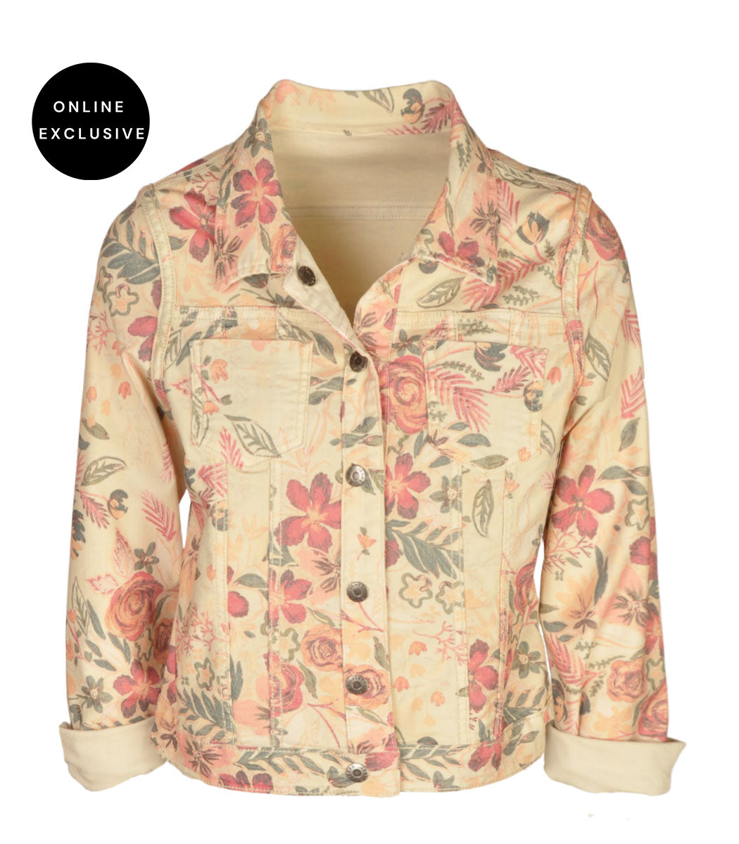 Tropical garden reversible jacket