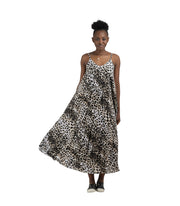 Leopard print swing maxi dress