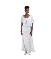 Double layered linen silky dress