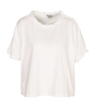 Frill trim short sleeve t-shirt