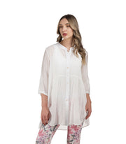 Mini frill detail long sheer shirt