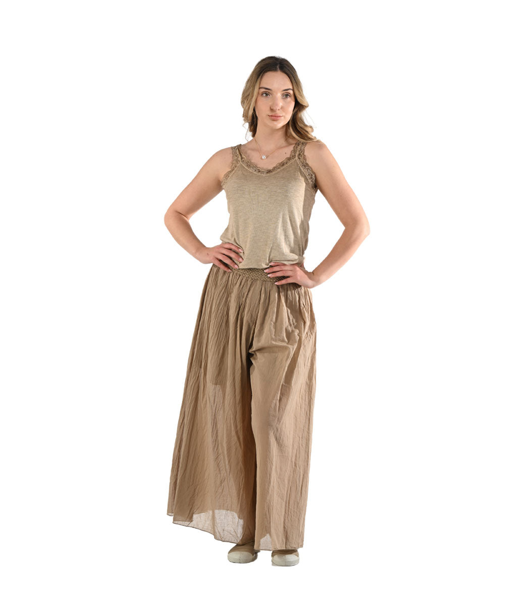 Overdyed frill lace trim cami