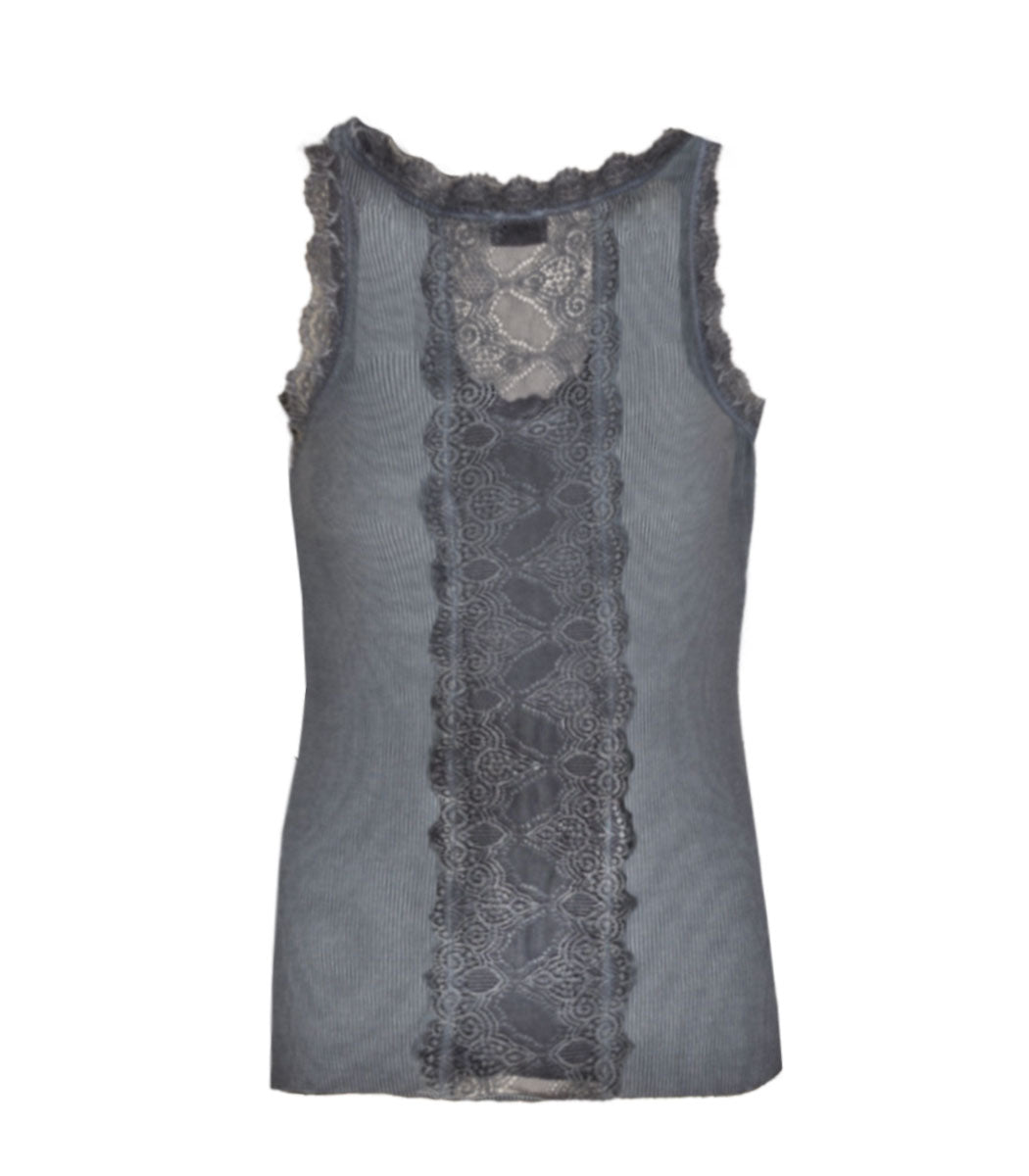 Lace back ribbed cami