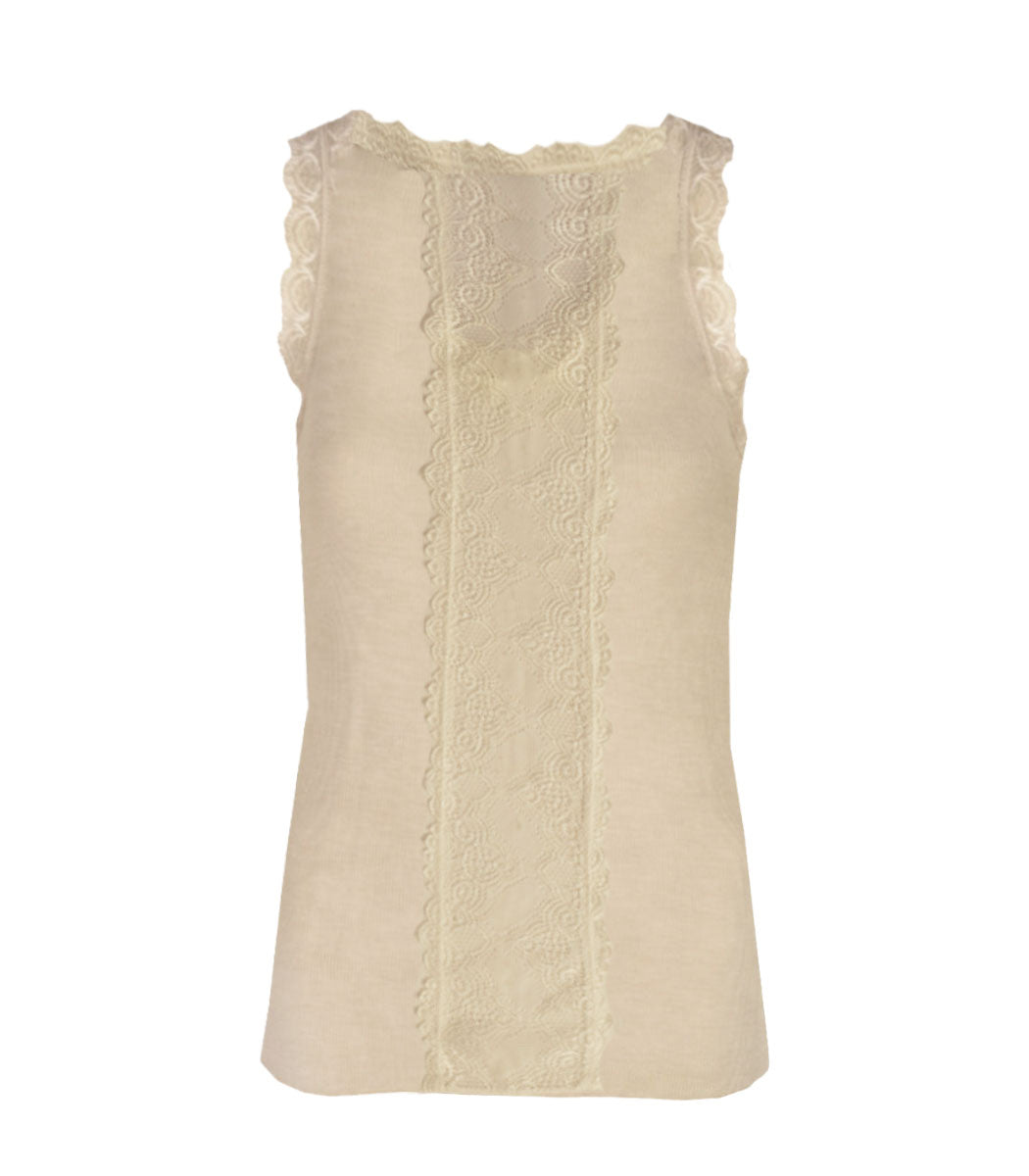 Lace back ribbed cami