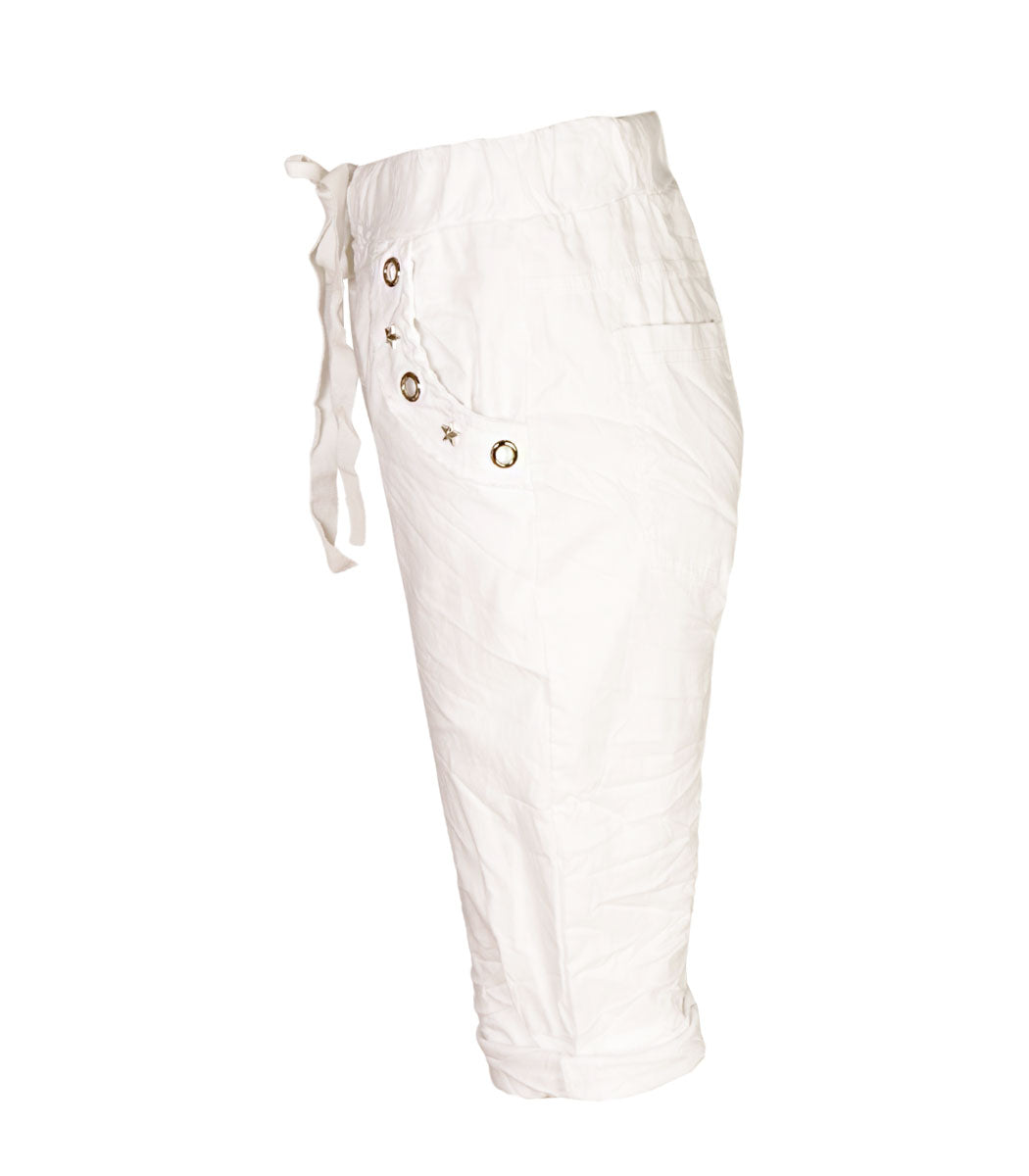 Star eyelet detail shorts