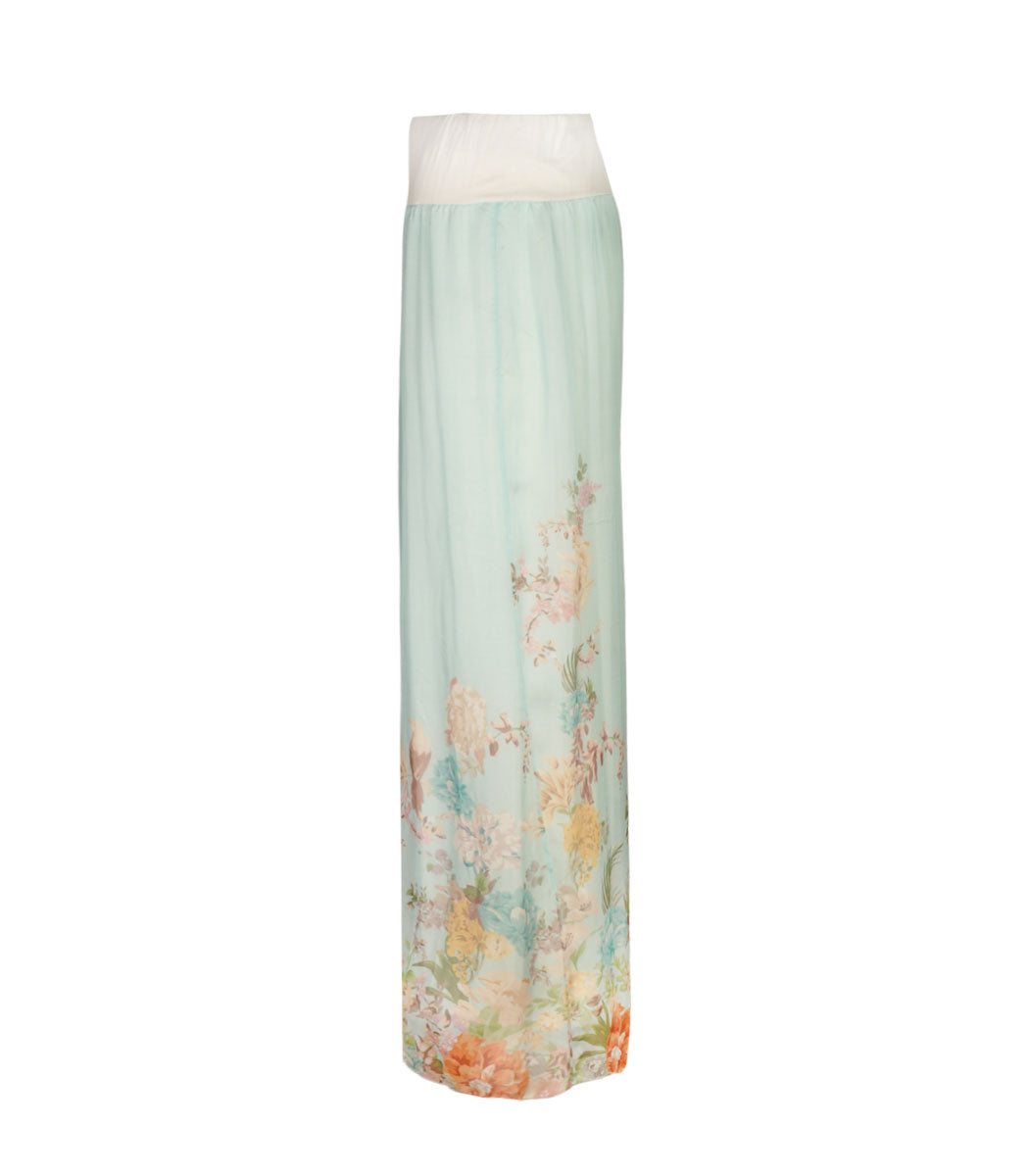 Wildflower print double layered silky pants