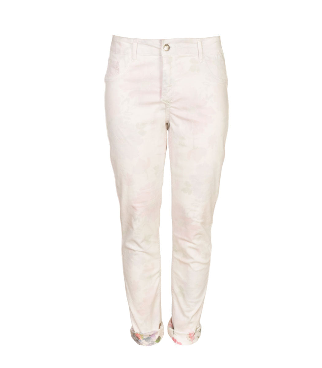 Reversible floral print pants