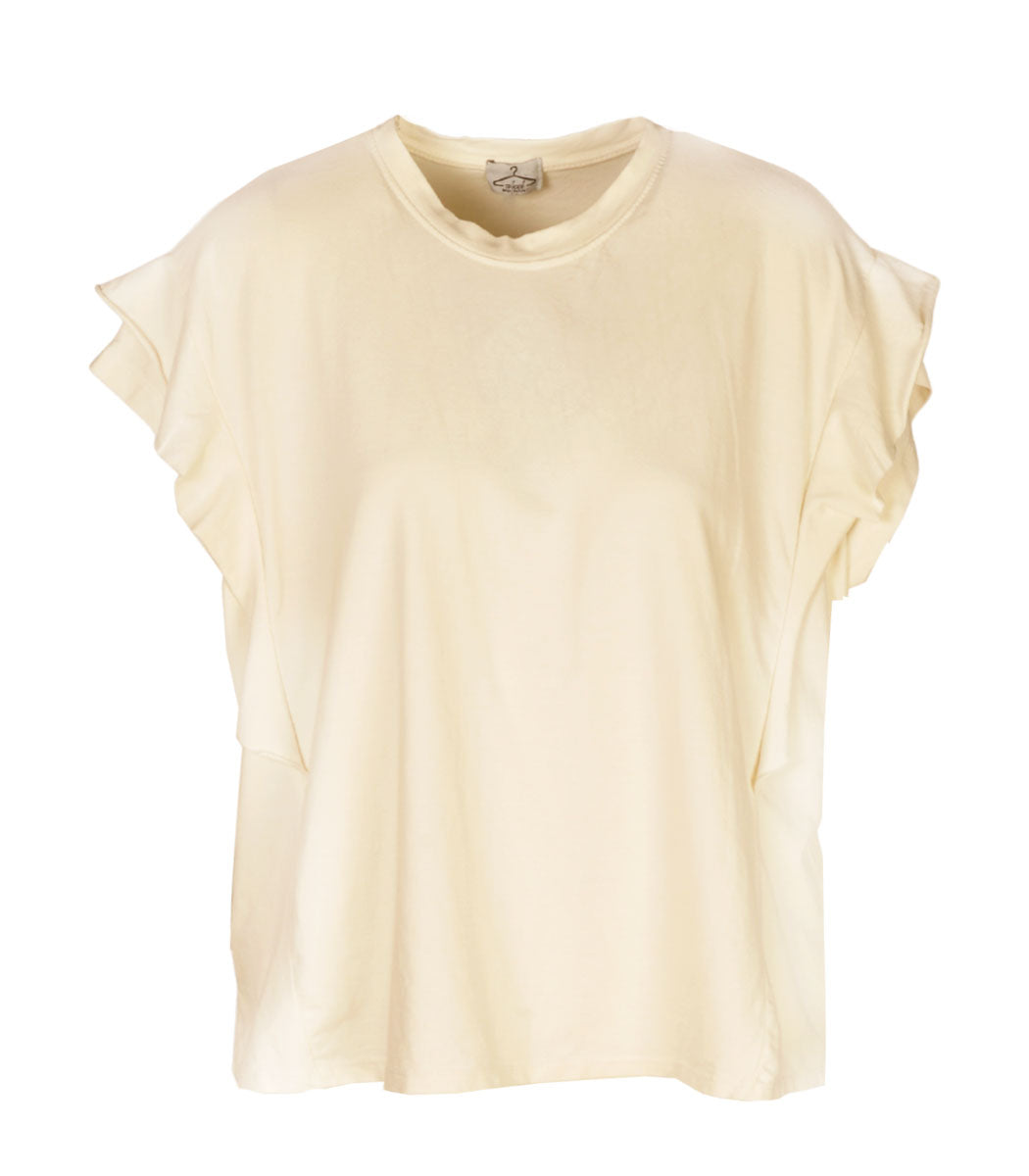Frill detail boxy t-shirt
