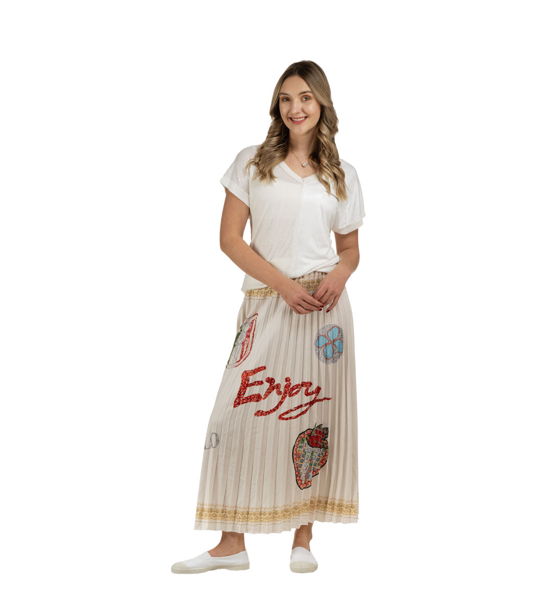 Sequin trim overdyed knit top