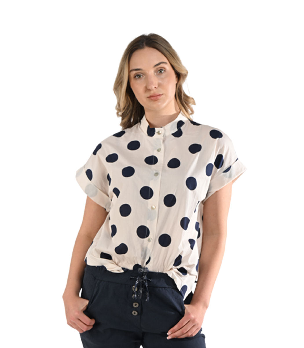 Polka dot print shirt