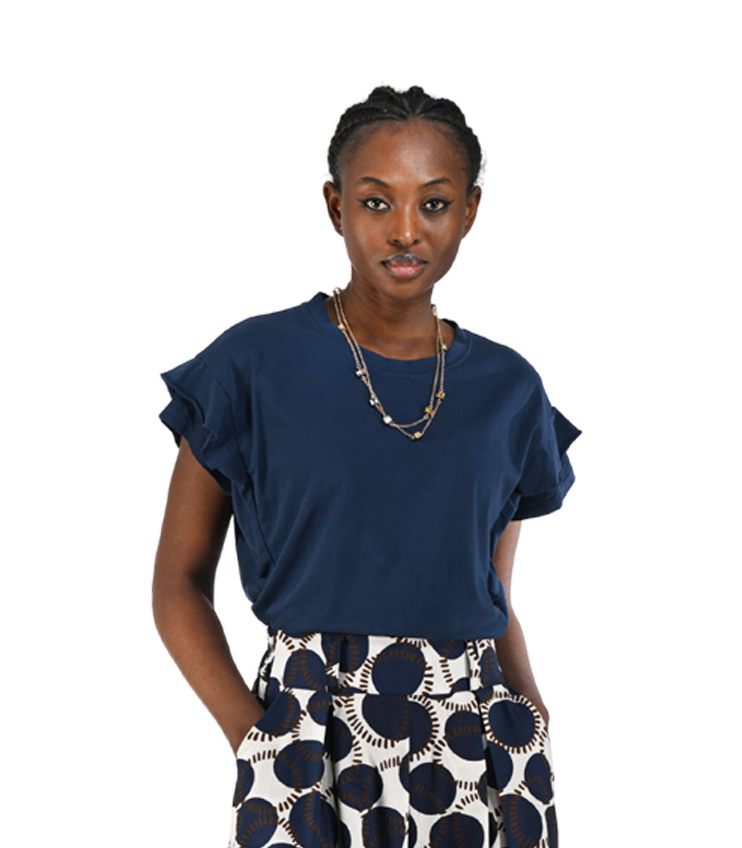 Frill detail boxy t-shirt