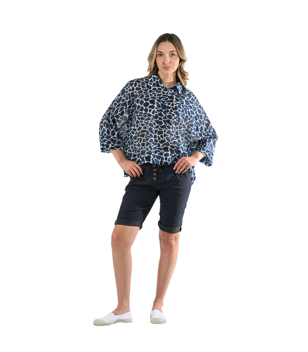 Giraffe print boxy top