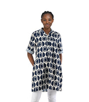 Half circle print midi dress