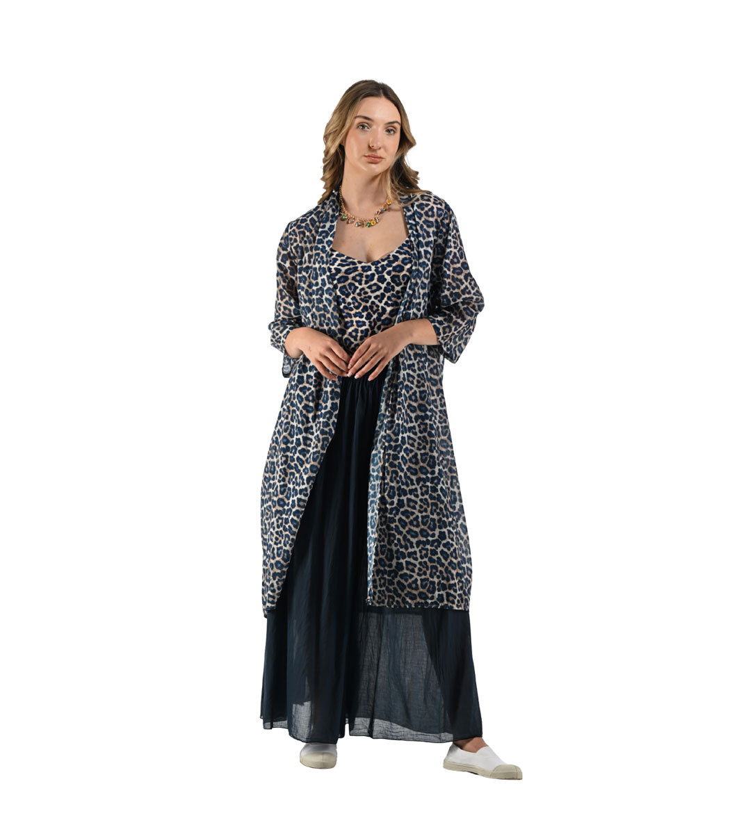 Leopard print bubble gilet