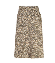 Raw-edge animal print skirt