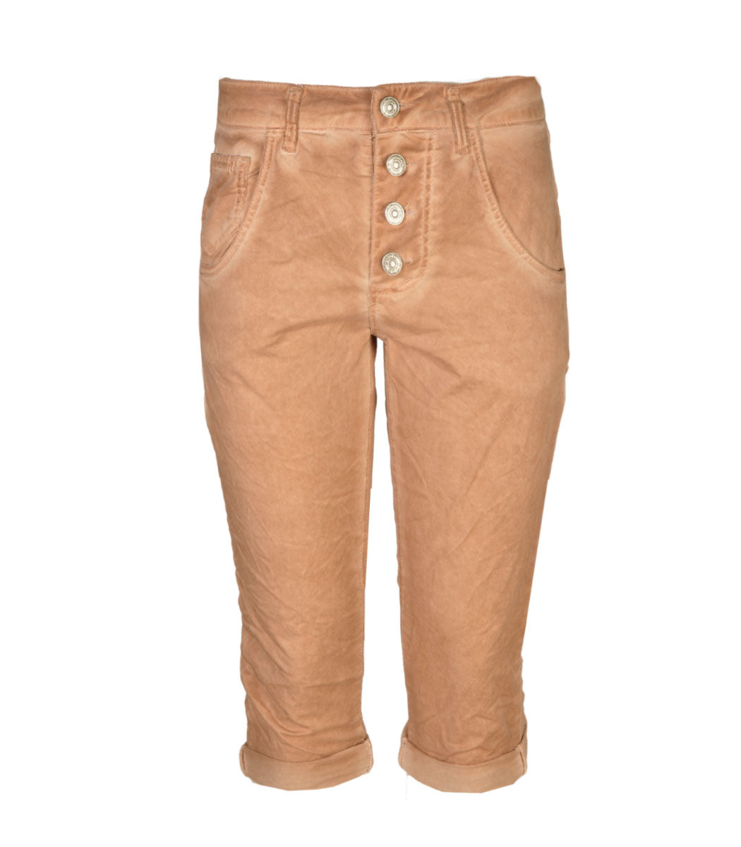 2-Textured overdyed long shorts