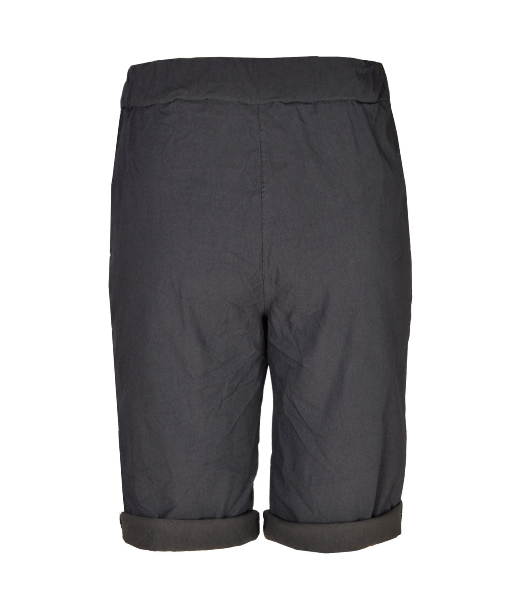 Drawstring button shorts