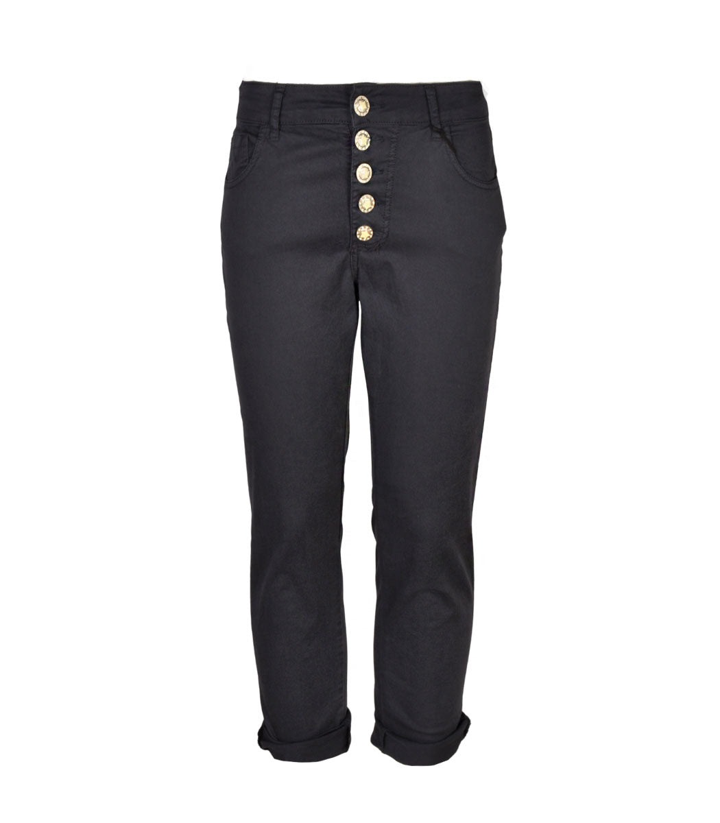 Star diamante button capri pants
