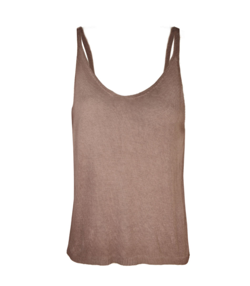 Overdyed knit cami