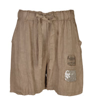 100% Linen sequin patch pants