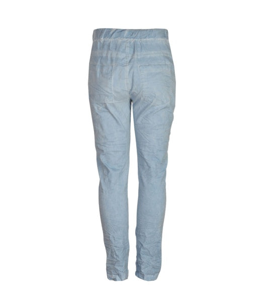 Sequin word patch pants