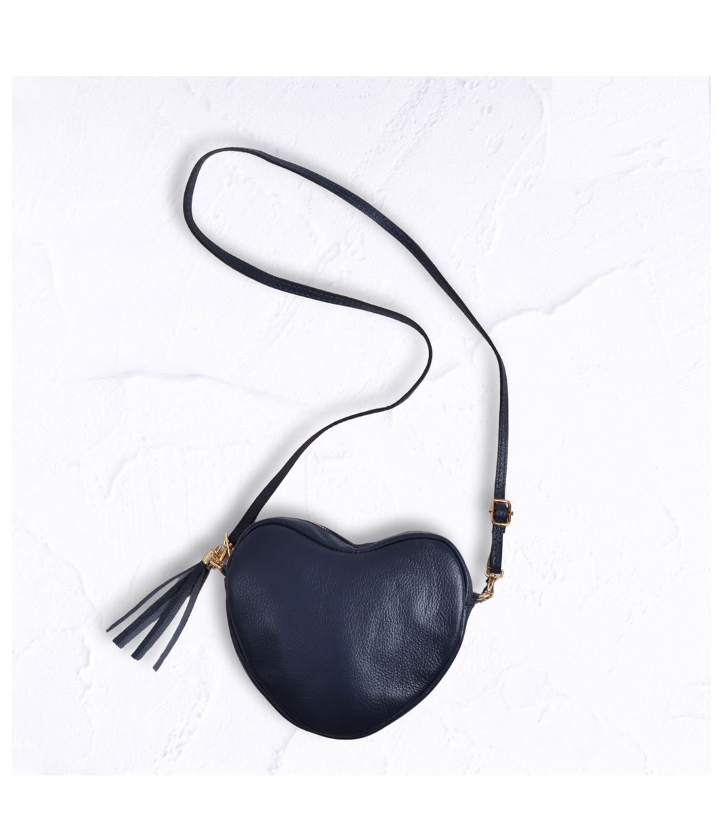 Genuine leather heart shaped bag