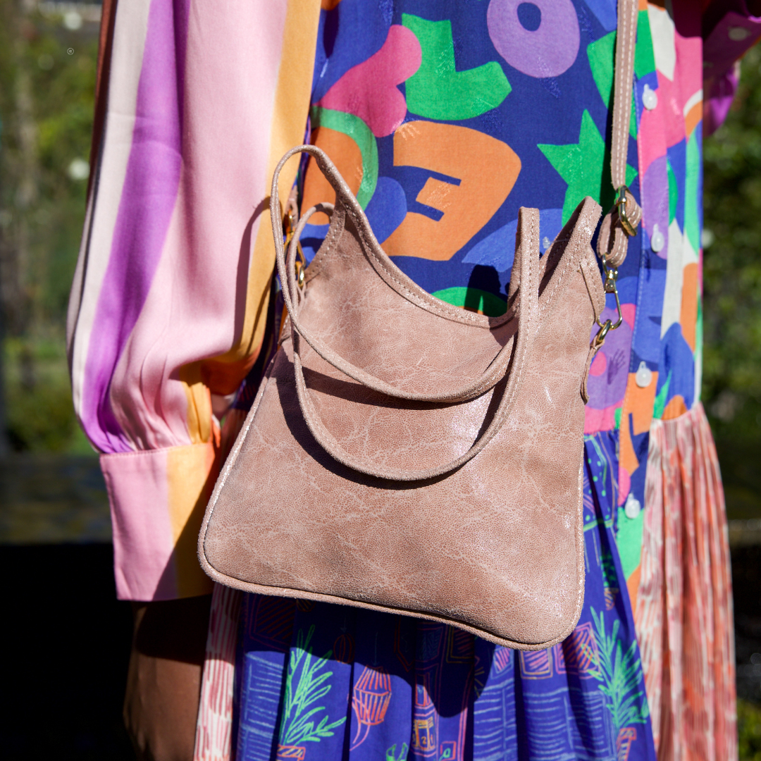 Genuine leather cross body bag