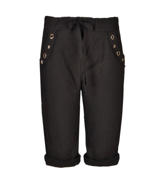 Star eyelet detail shorts