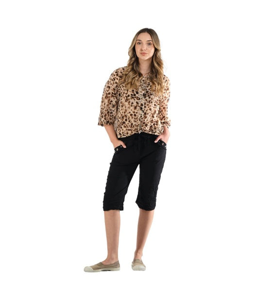 Star eyelet detail shorts