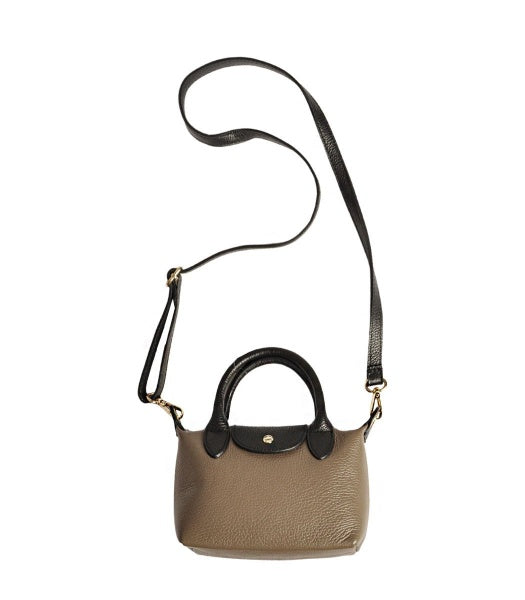 Genuine leather 2-tone bag