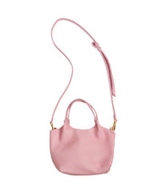Genuine leather mini shopper bag