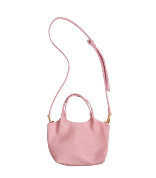 Genuine leather mini shopper bag