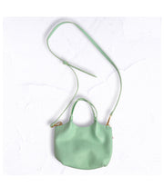 Genuine leather mini shopper bag