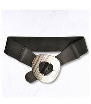 Big oblong buckle elastic belt
