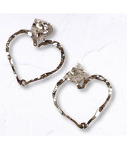 Twisted heart earrings