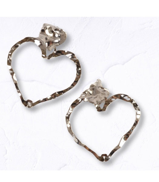 Twisted heart earrings