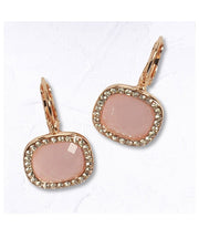 Diamante stone hoop earrings