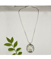 Oval locket necklace