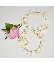 Coral stone string necklace