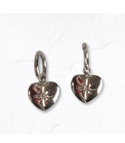 Diamante heart hoop earrings