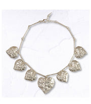 Textured multi heart necklace