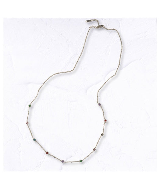 Multi chain diamante necklace