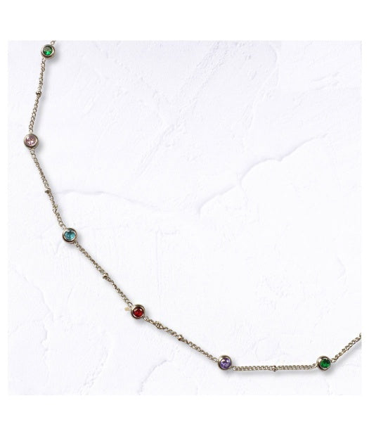 Multi chain diamante necklace